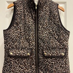 J. Crew Leopard Print Vest - Brown and Black